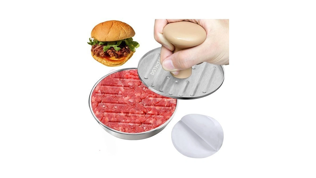 Dsthisar Burger Press, 5 Inch Hamburger Patty Maker In Stainless
