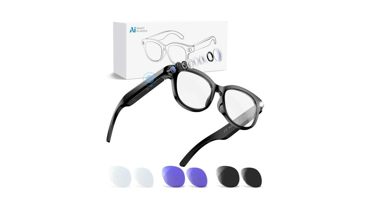 Ai Smart Glasses With Camera, 4k 8mp Video Recording Glasses,