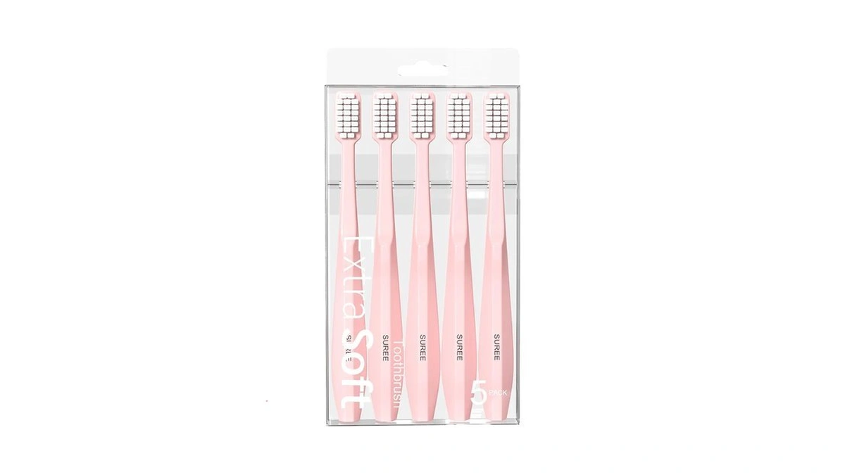 Suree Extra Soft Manual Toothbrushes For Adults, Ultra Dense Nano