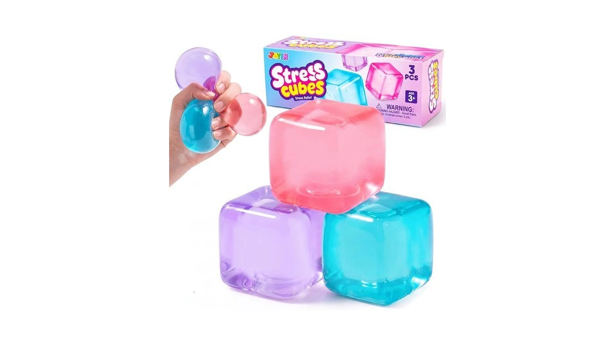 Joyin 3pcs 1.96 Inch Slow Rising Cube Stress Relief Toys,