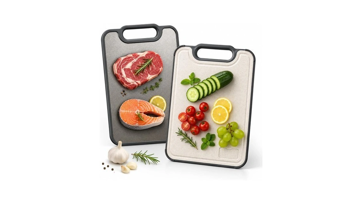 Aigrezzo Titanium & Pp Cutting Board, Double-sided, 15.4"x10.4"