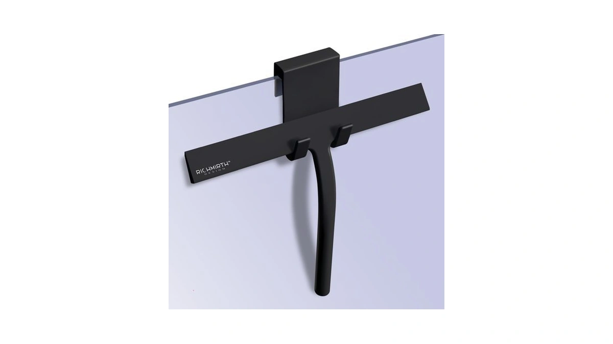 Silicone Rubber Blade & Hook Shower Window Squeegee 11" In