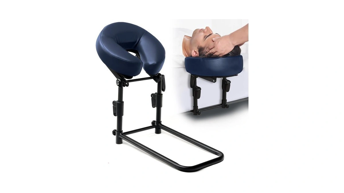 Konovoly Massage Headrest For Bed With Leather Pillow, Includes Face