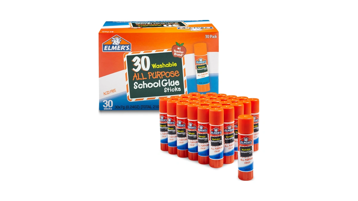 Elmer's All Purpose School Glue Sticks, Acid-free And Washable, Clear,