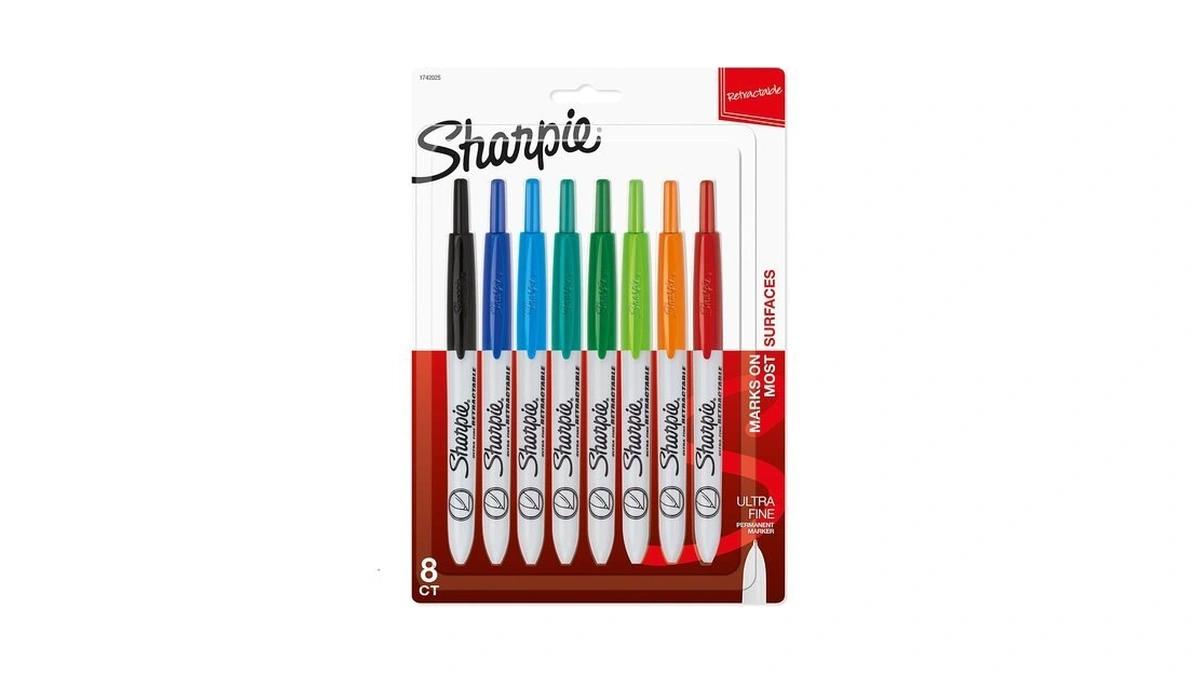 Sharpie Retractable Permanent Markers, Ultra Fine Point, 8 Count