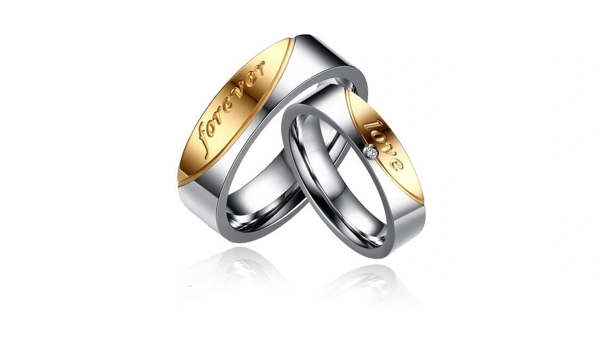Uloveido Comfort Fit Titanium Stainless Steel Love Forever Tarnish Resistant