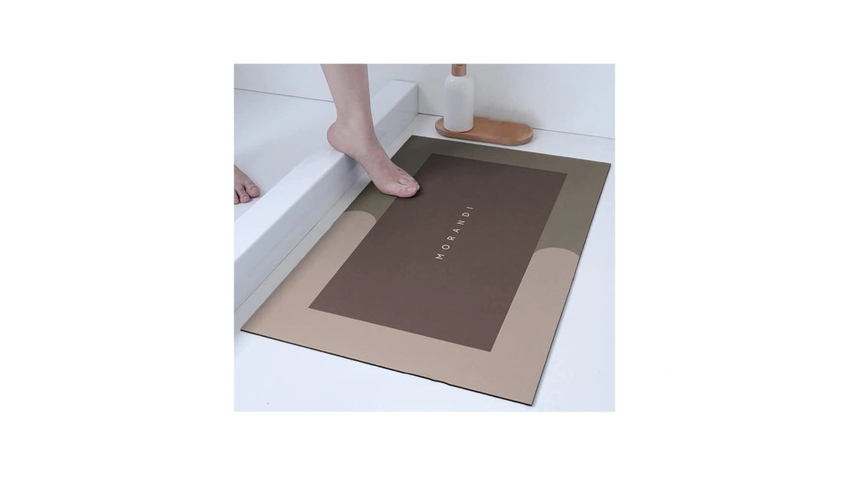 Morandi Super Absorbent Floor Mat,silicone Quick Dry Bath Shower Non-slip