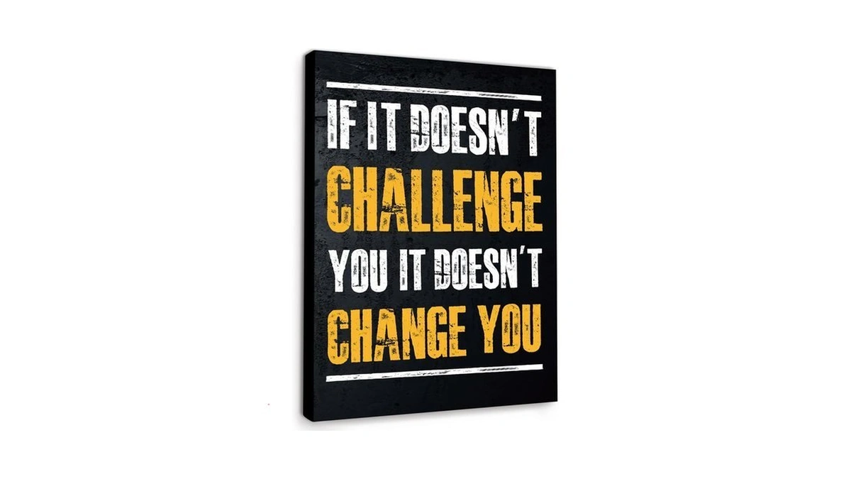 Gwisml Inspirational Canvas Wall Art,if It Doesn't Challenge You Motivational