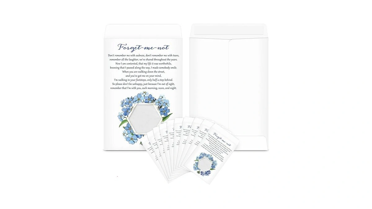 Humyoun 50 Pcs Forget Me Not Seed Packets Envelopes With