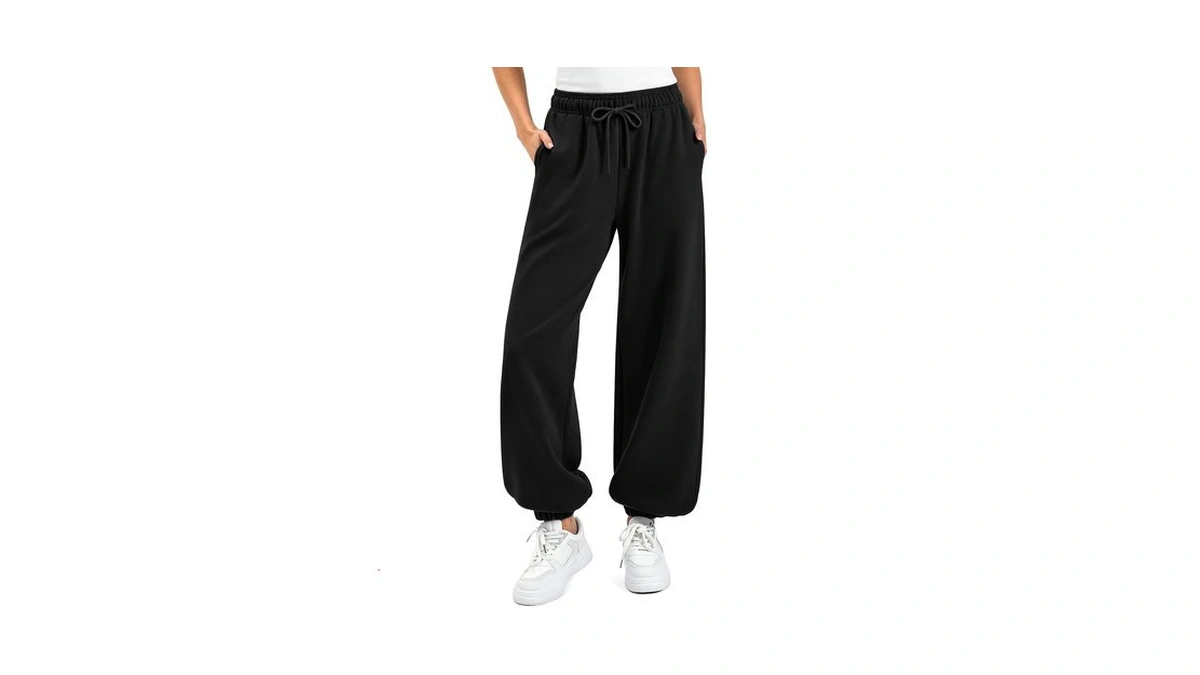 Sinophant Sweatpants Women Baggy Joggers With Pockets Black M