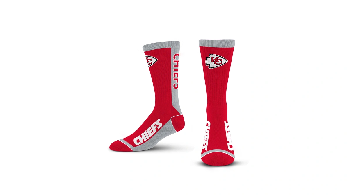 For Bare Feet Nfl Kansas City Chiefs Mvp Crew Sock