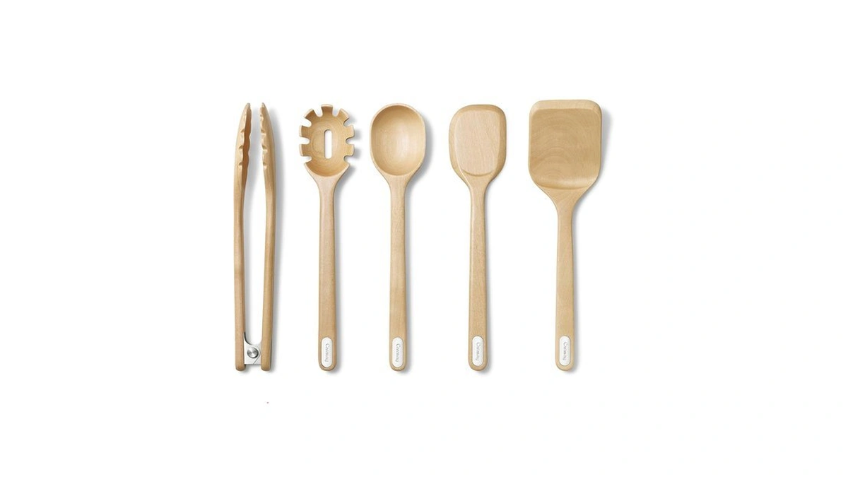 Caraway 5-piece Wooden Utensil Set, Cooking Utensil Set
