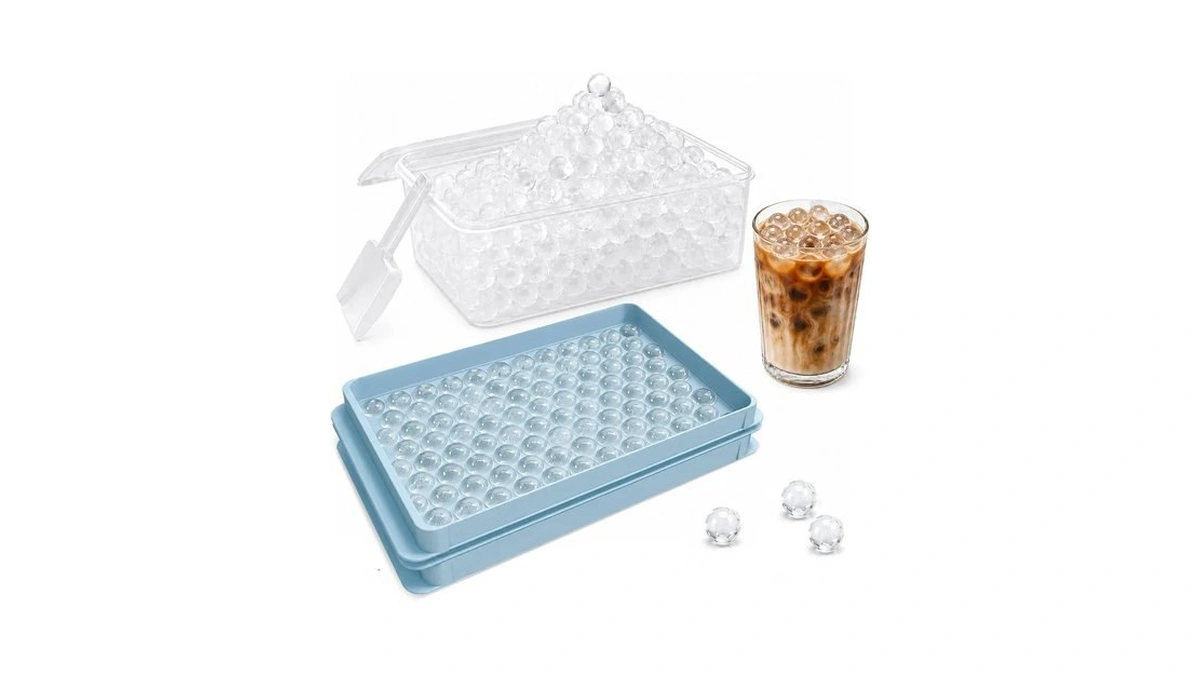 Mini Ice Cube Trays For Freezer With Lid, Tiny Pebble