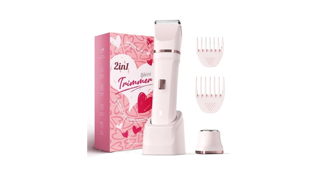 Risina 2-in-1 Bikini Trimmer For Women, Electric Razors For Women,