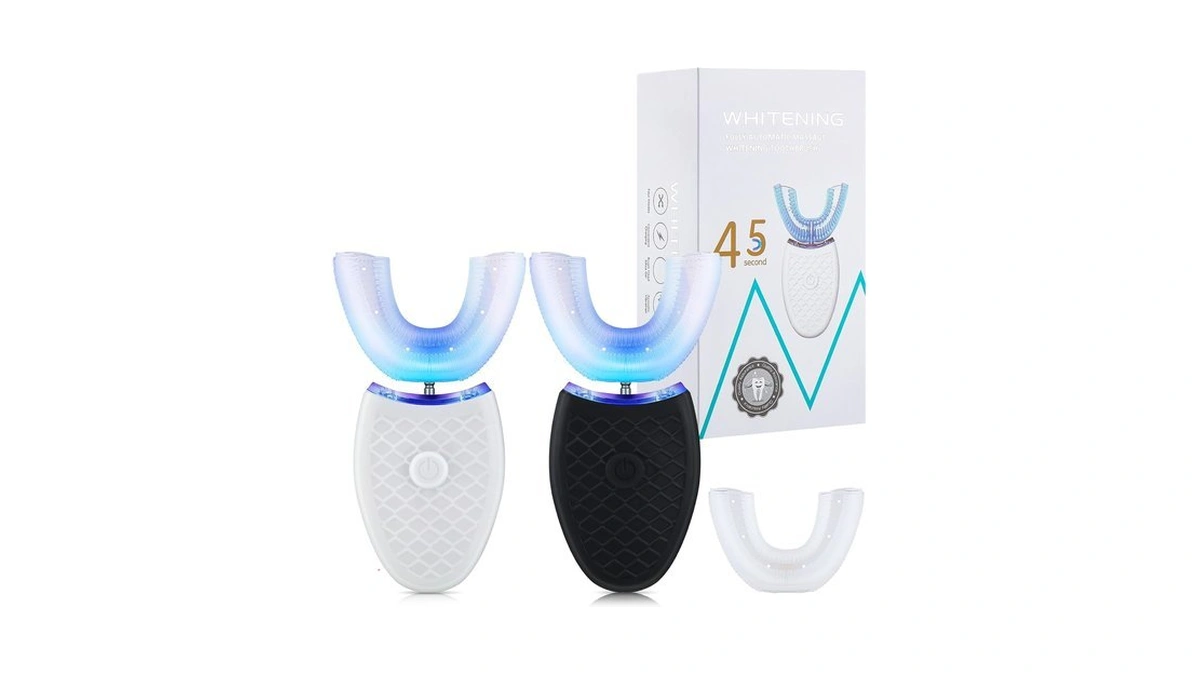 Romooa 2 Pack U Shaped Automatic Toothbrushes Ultrasonic Toothbrush