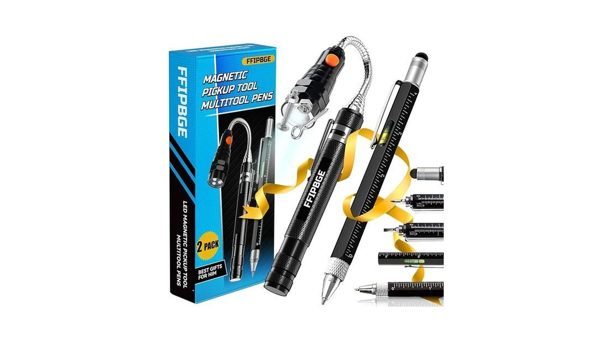 Magnet Pickup Tool With Telescoping Magnetic Flashlight And 6 In