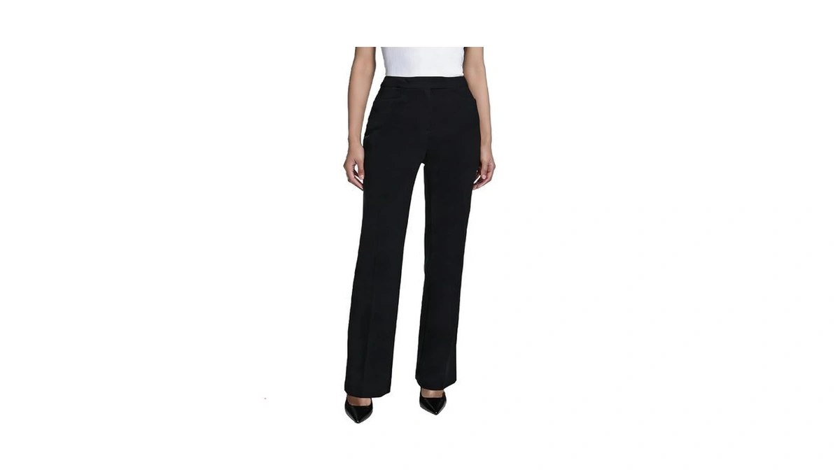 Jekaoyi Women's Stretchy Dress Pants Business Work Trousers Black