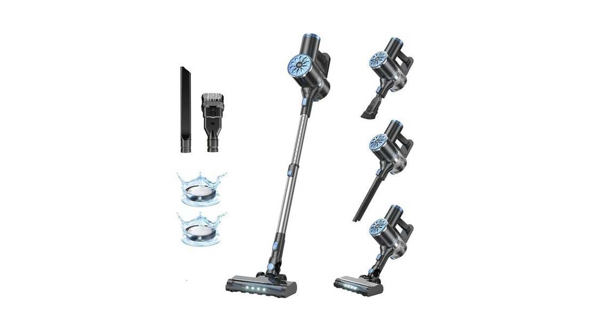 Vipsun Cordless Vacuum Cleaners For Home,stick Vacuum Cordless With Self-standing,led