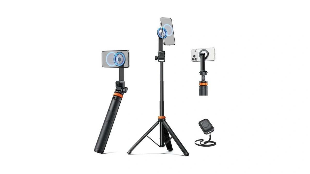Eucos 62" Magnetic Phone Tripod For Iphone, Selfie Stick Tripod
