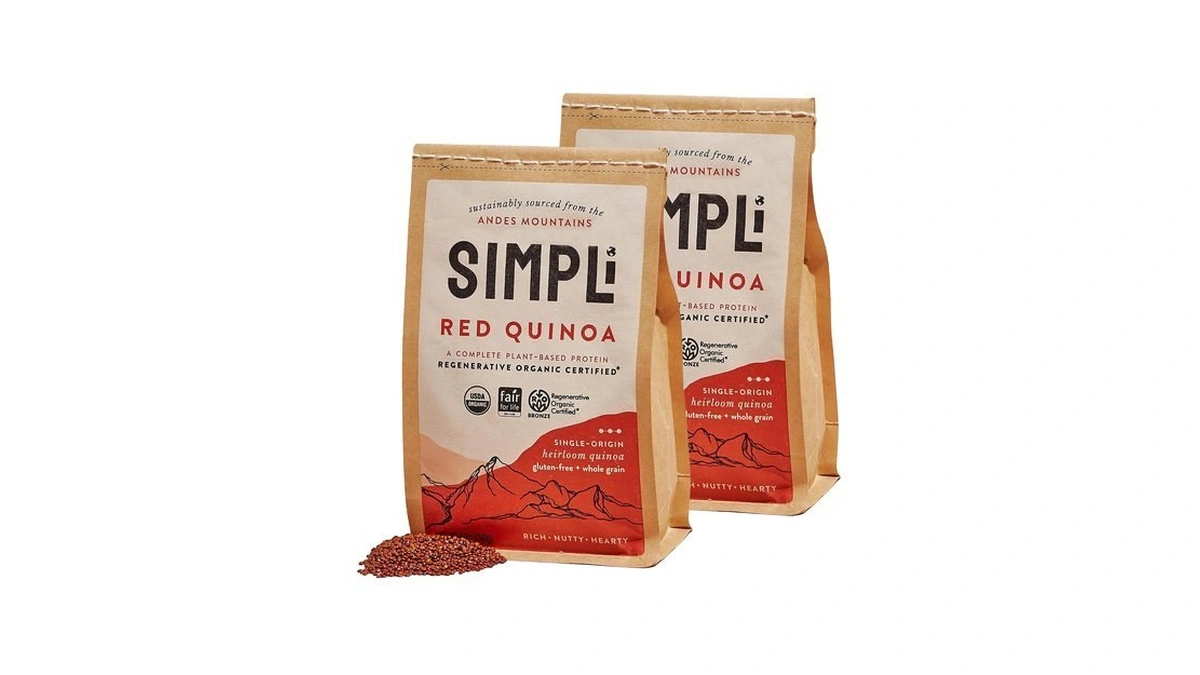 Simpli Regenerative Organic Certified Red Quinoa, 12 Oz (2-pack)