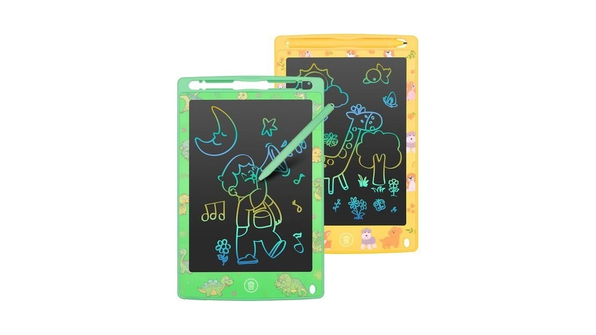 Lcd Writing Tablet For Kids 8.5" Doodle Board (green+yellow)