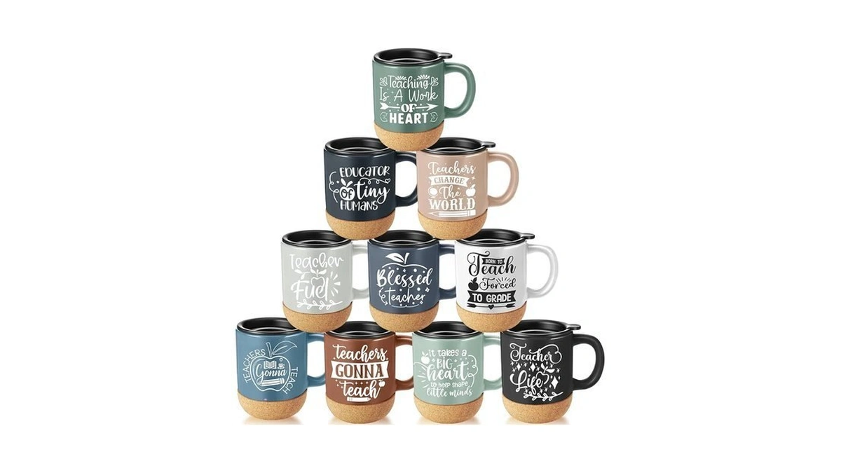 Didaey 10 Pcs Teacher Appreciation Gifts Teacher Mugs Bulk 12
