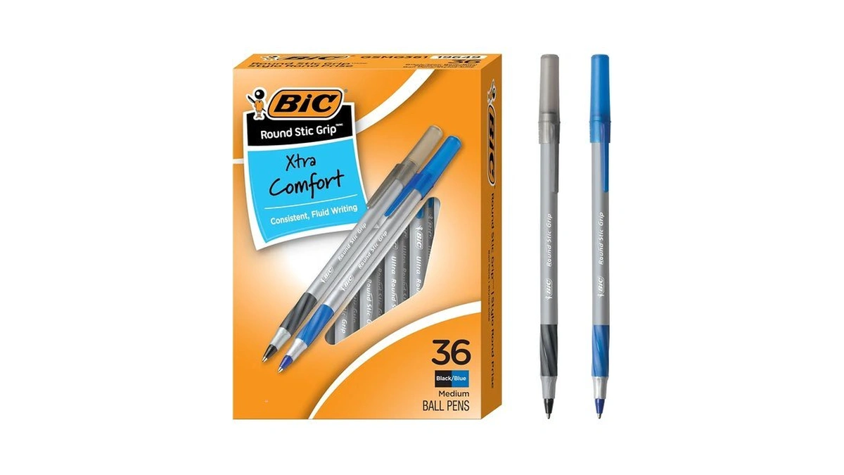 Bic Ballpoint Pen, Black And Blue Ink, 36-count