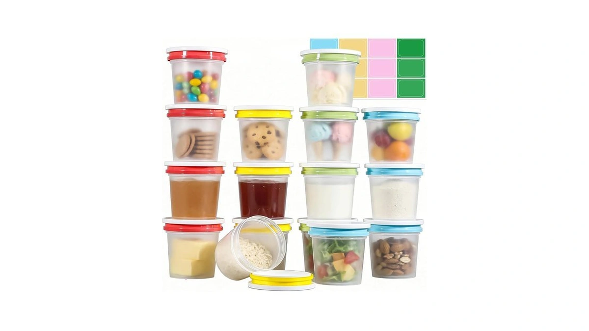 Asevat 16 Pack 8.67 Oz Food Storage Containers With Twist