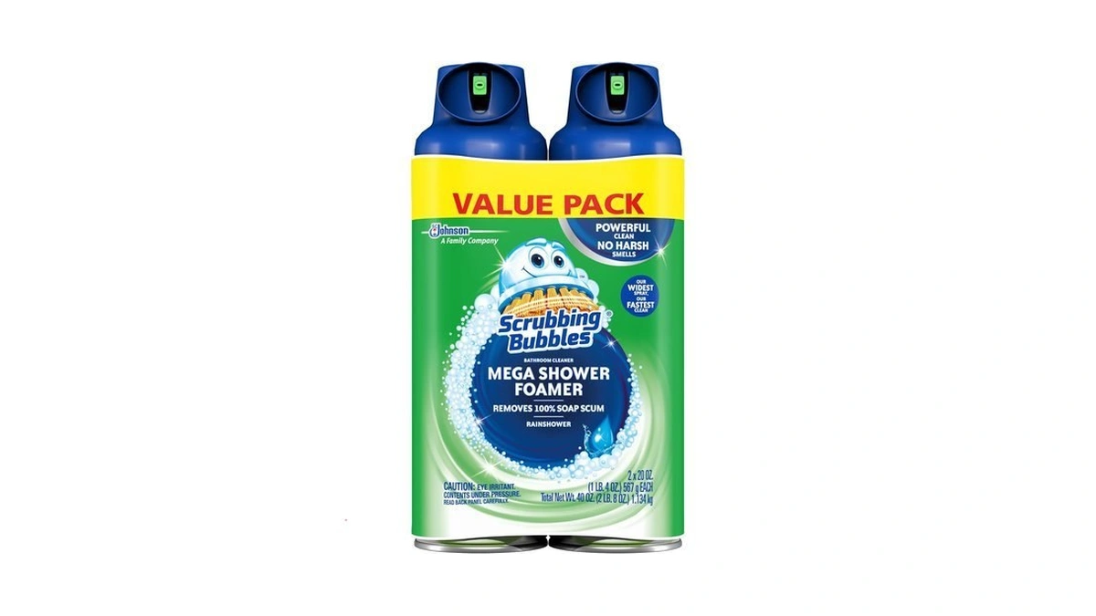 Scrubbing Bubbles Mega Bathroom And Shower Foamer Aerosol, Rainshower Scent,