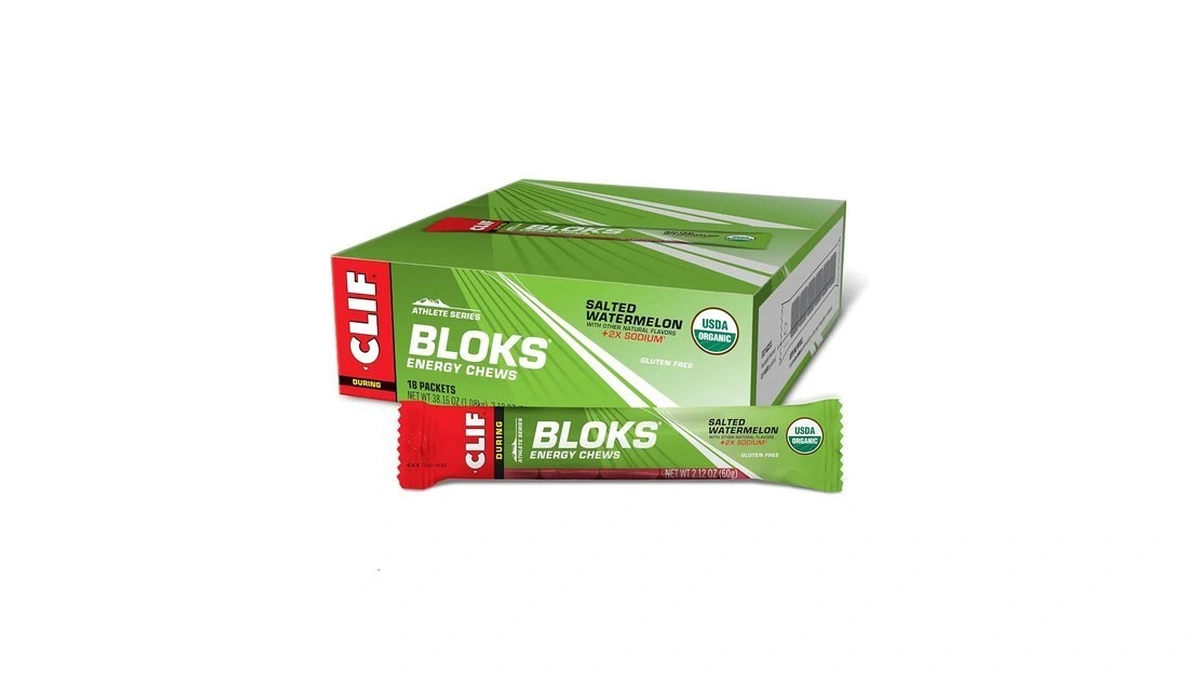 Clif Bloks Energy Chews, Salted Watermelon Flavor With 2x Sodium,