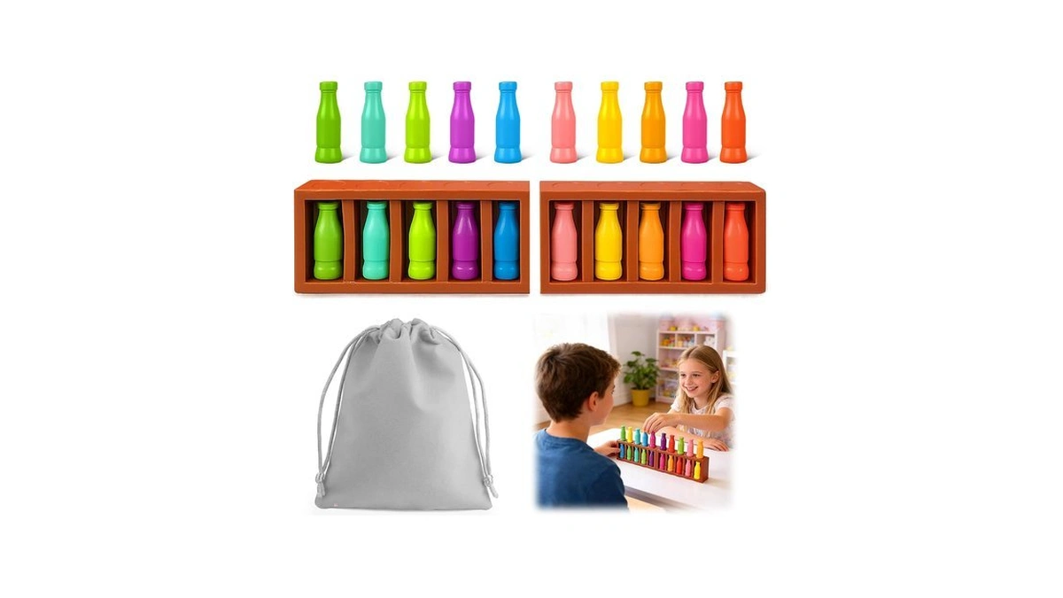 Vodolo 20pcs Bottle Color Match Game，family Matching Games,memory And Logical