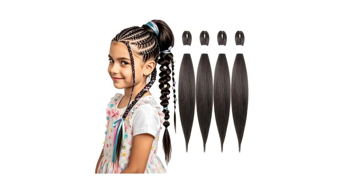 Color 4 Braiding Hair Pre Stretched 20 Inch, Synthetic Gyal