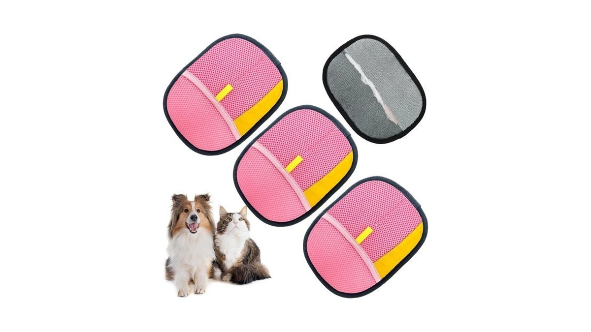 Cosyiker 3pc Pet Hair Removal Gloves, Reusable Cats & Dogs