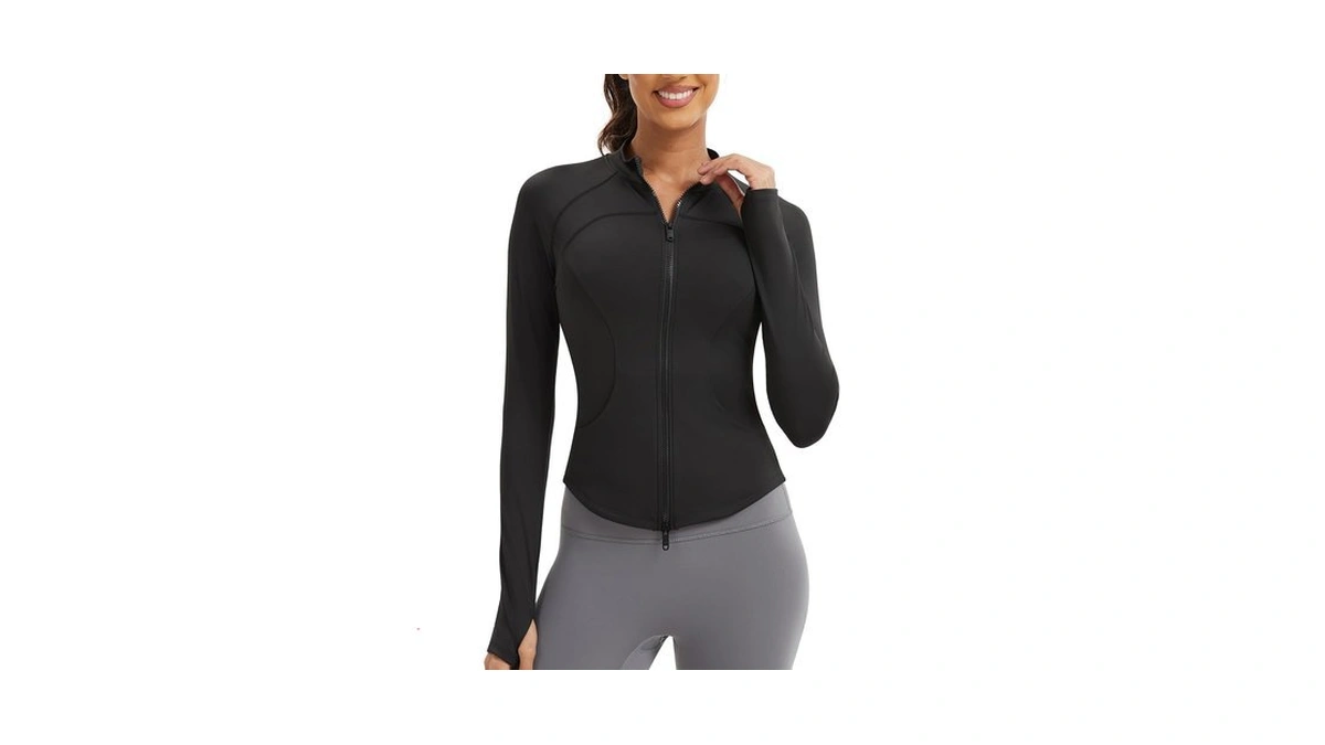 Nyvalle Women's Workout Jacket Lightweight Full Zip Running Track Jacket