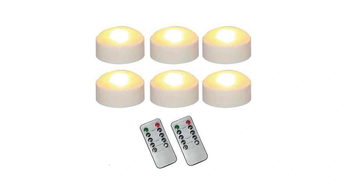 6 Halloween Battery Led Jack-o-lantern Pumpkin Lights With Remote White
