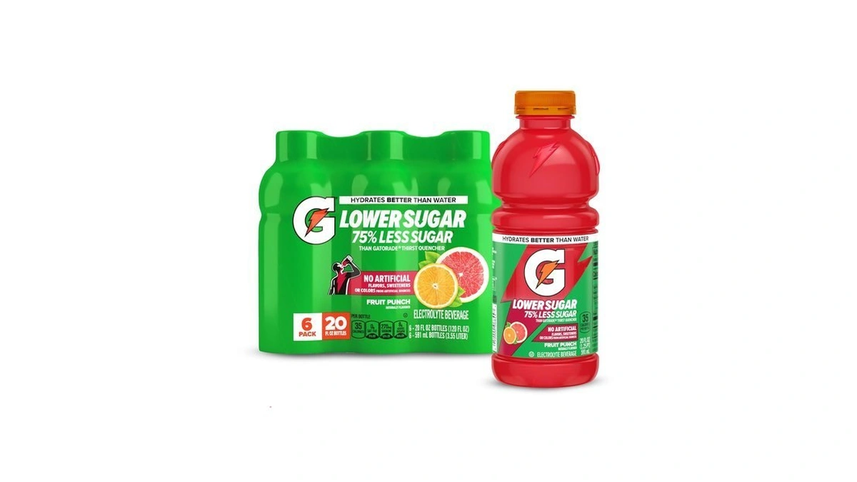 Gatorade Lower Sugar Sports Drink, Fruit Punch, 20 Fl Oz