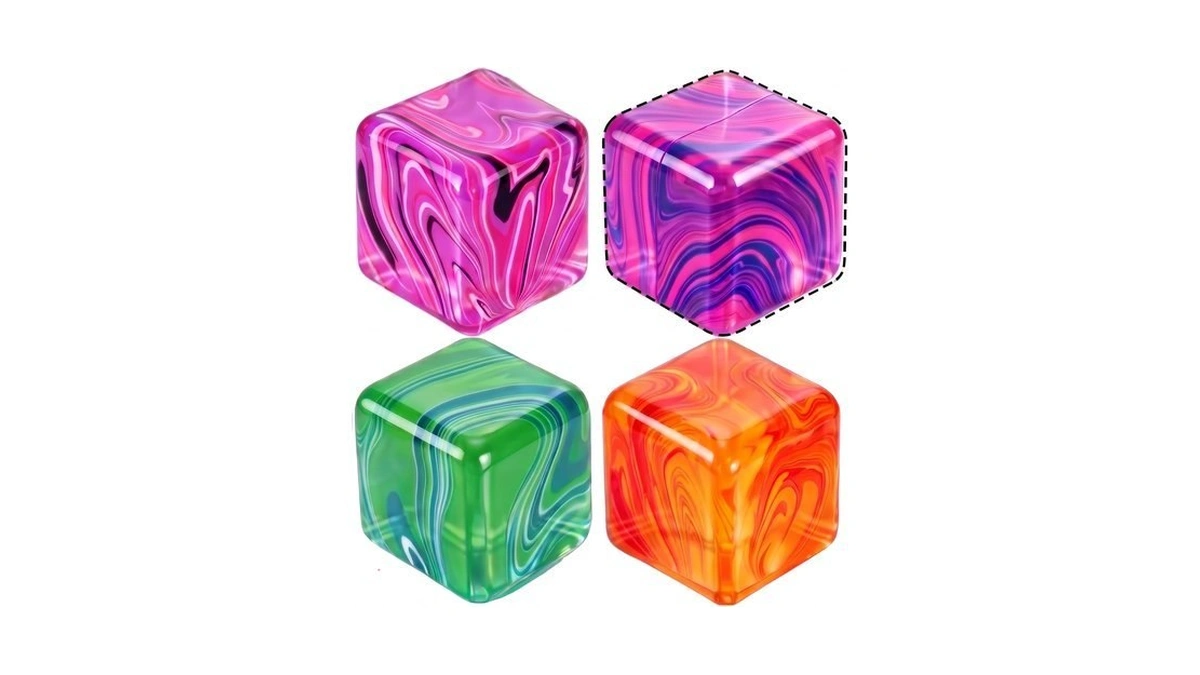 Blockpro 2.2" 1pcs Stress Cube Sensory Fidget Toy, Stress &