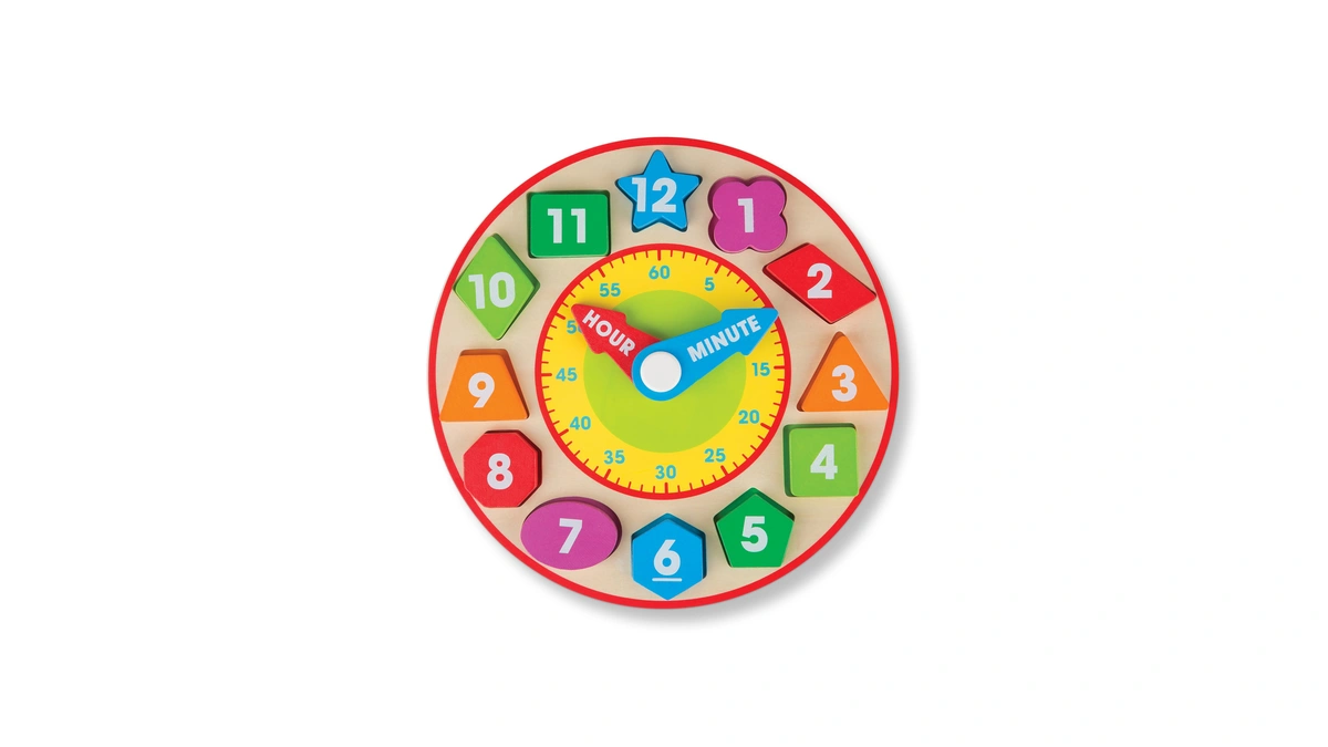 Melissa & Doug Shape Sorting Clock - Wooden Educational Toy