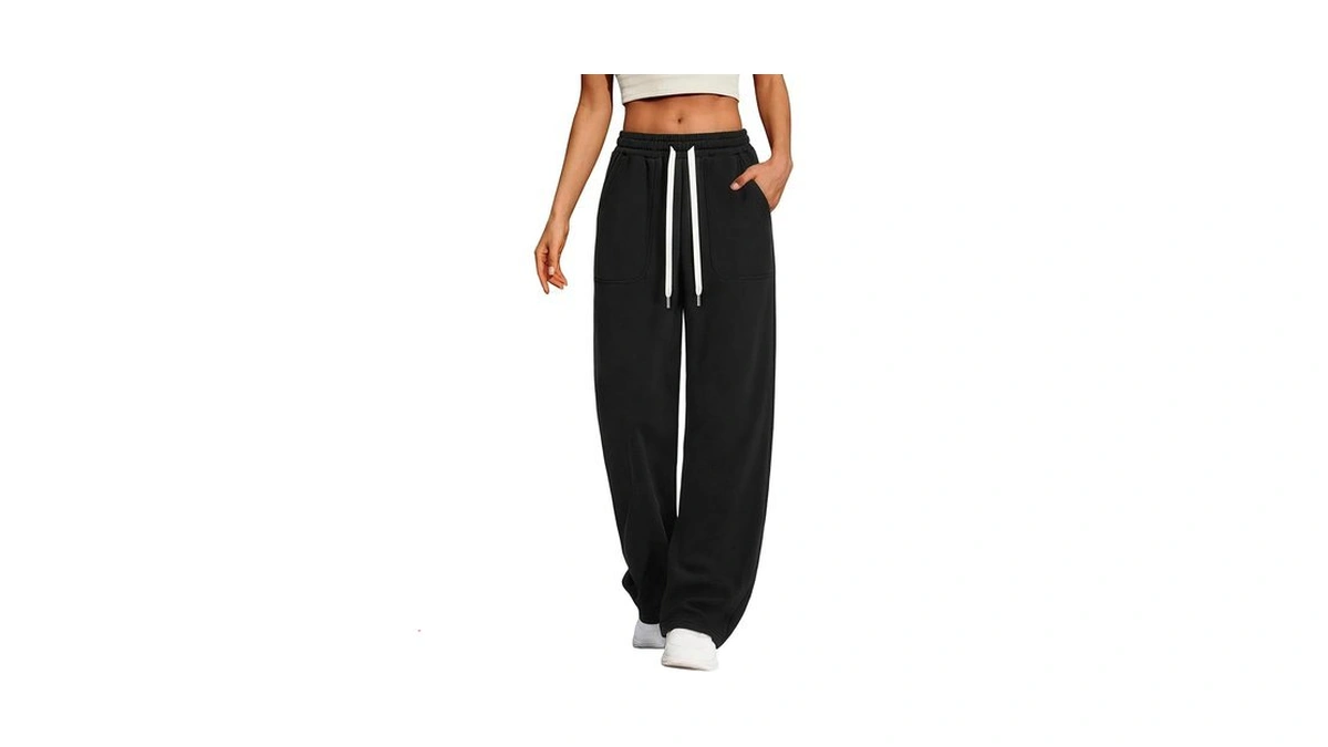 Semaro Wide Leg Sweatpants Women Baggy Drawstring Fall Winter Sweat