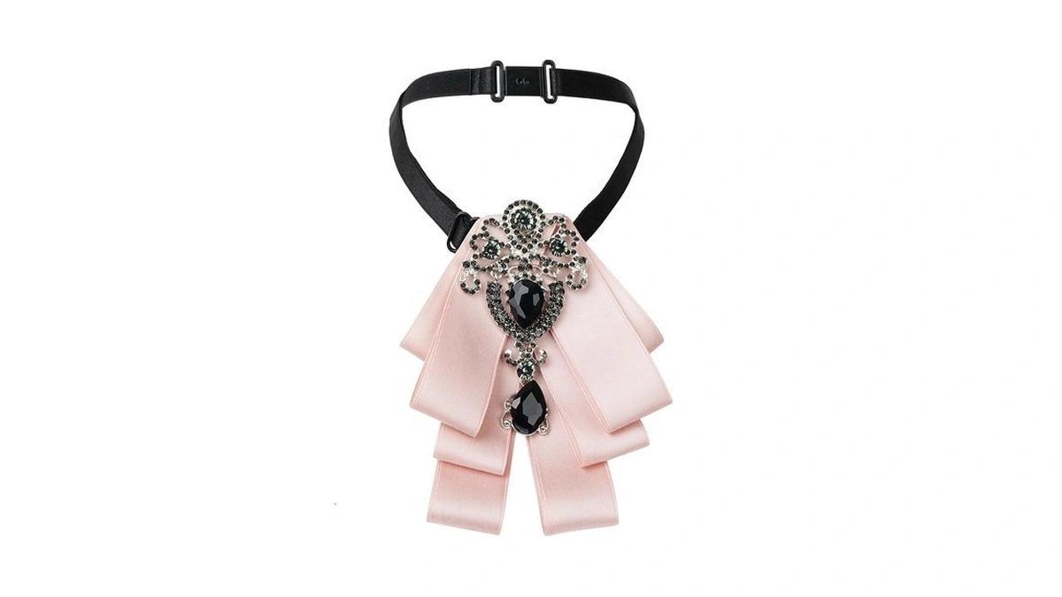 Feoya Sparkling Rhinestone Tie For Women Men, Premium Satin Glitter