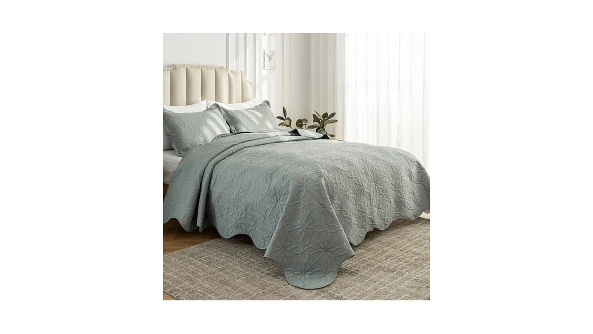 Auemtyn Full/queen Size Quilt Set 3 Pieces, Soft Lightweight Summer