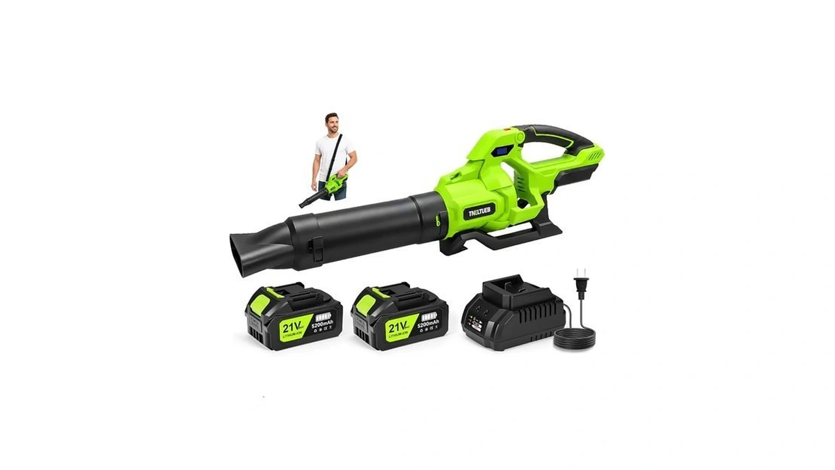 Leaf Blower Cordless, 765cfm 280mph Electric Leaf Blower With 2x5.2ah