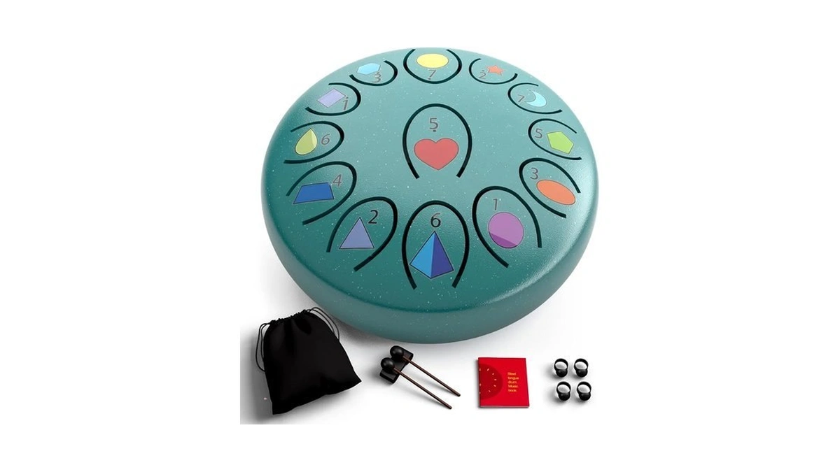 Rain Drum For Outside Garden, Steel Tongue Drum 6.8 Inch