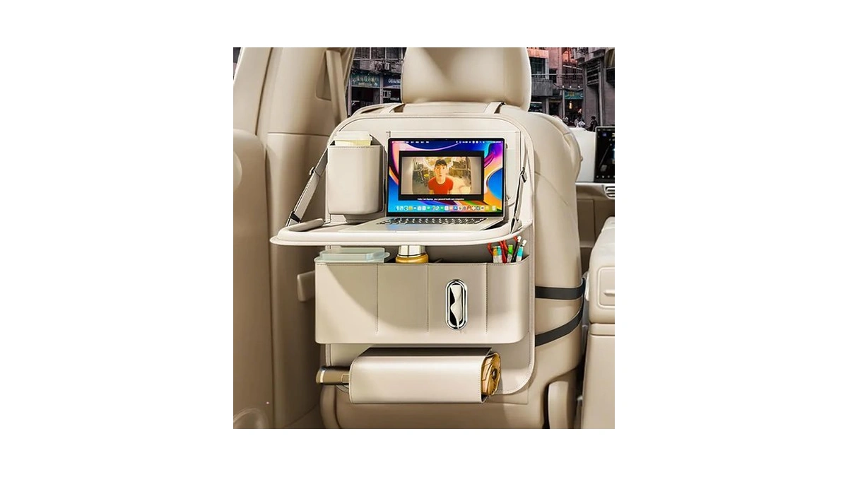 Gmq Backseat Car Organizer With Tray 1 Pack,car Backseat Organizer