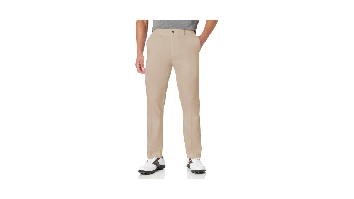 Pga Tour Men's Flat Front Golf Pant With Expandable Waistband,