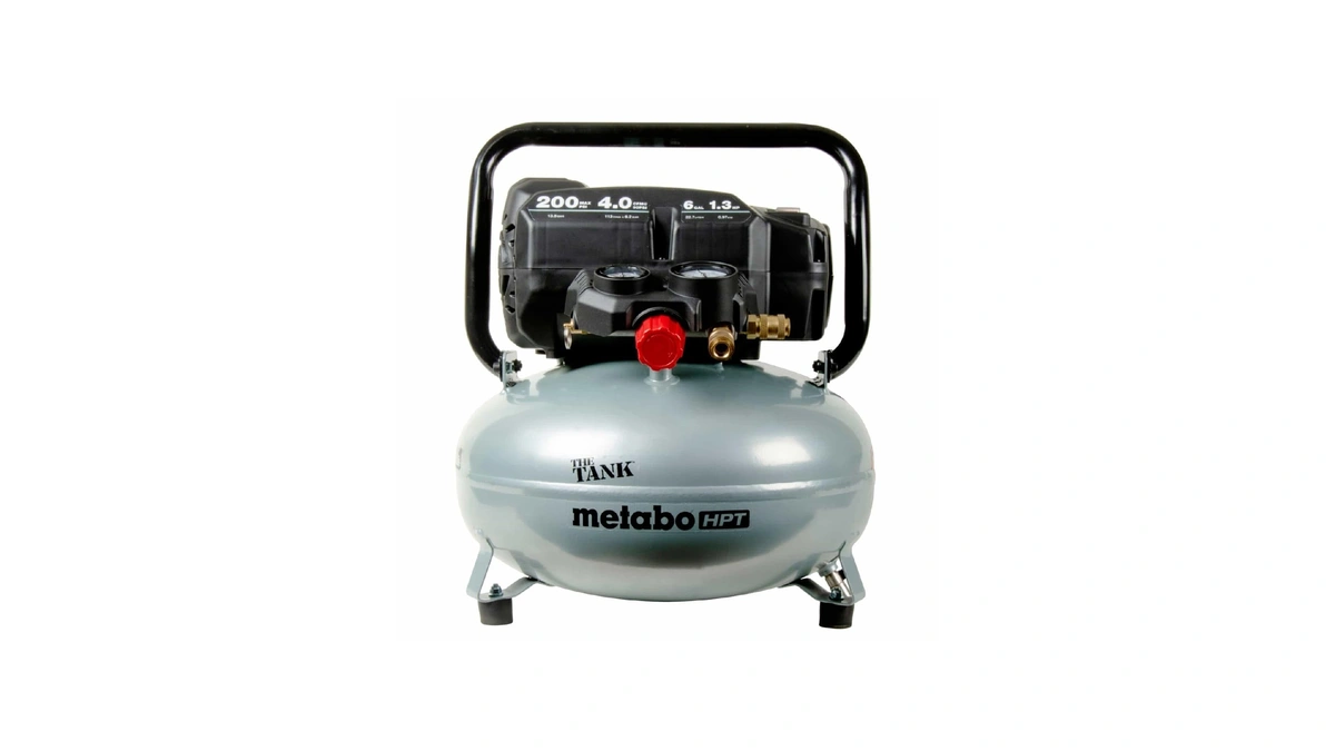 Metabo Hpt Portable Pancake Air Compressor, 6 Gallon 200 Psi,