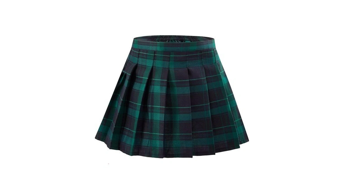 Girls Pleated Skirt School Uniform Skirt A-line Mini Skirt Pleated