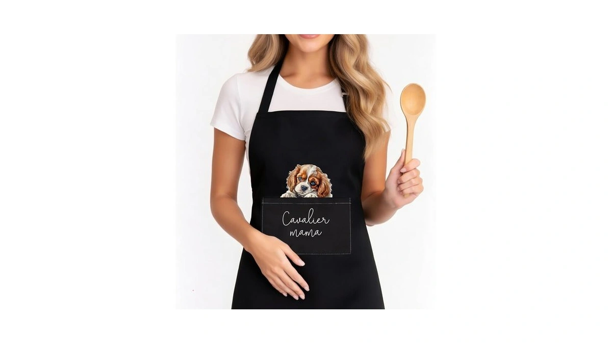 Atoerncso Cavalier Mama Cavalier King Charles Spaniel Dog Lover Apron