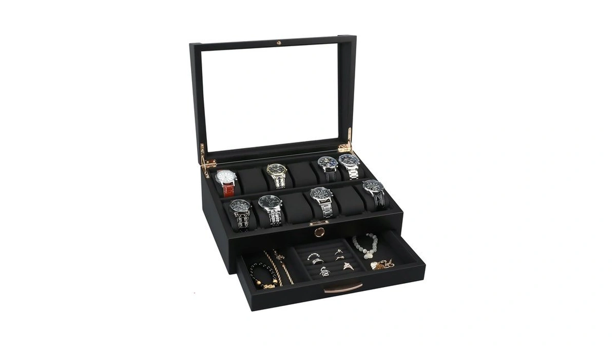 Watch Box, Watch Case 12-slot Watch Holder, Watch Display Case