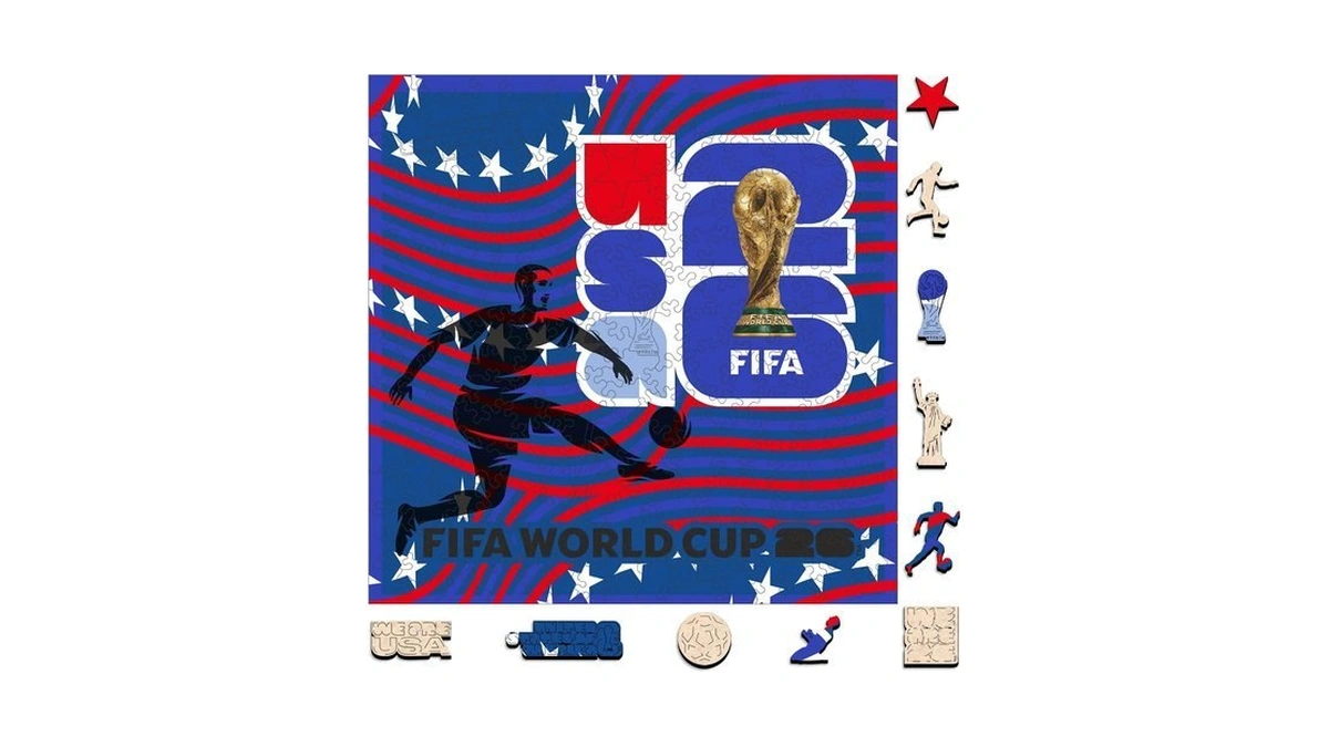 Fifa Worldcup2026 Wood Jigsaw Puzzle Gift For Soccer Fan-goalusa 200pcs
